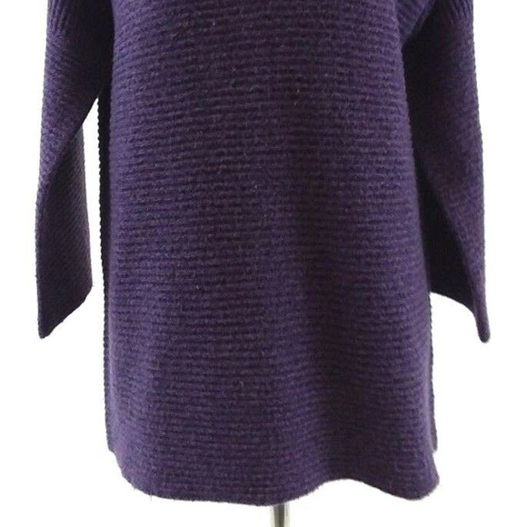 BLUE SEVEN Purple Acrylic Cowl Neck Sweater - Picture 7 of 8